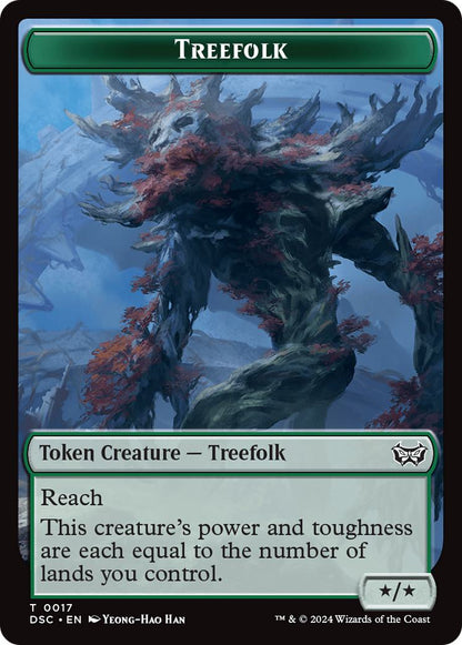 Spider Token (16) // Treefolk Token (17) [Duskmourn: House of Horror: Commander: Tokens] [Non-Foil]