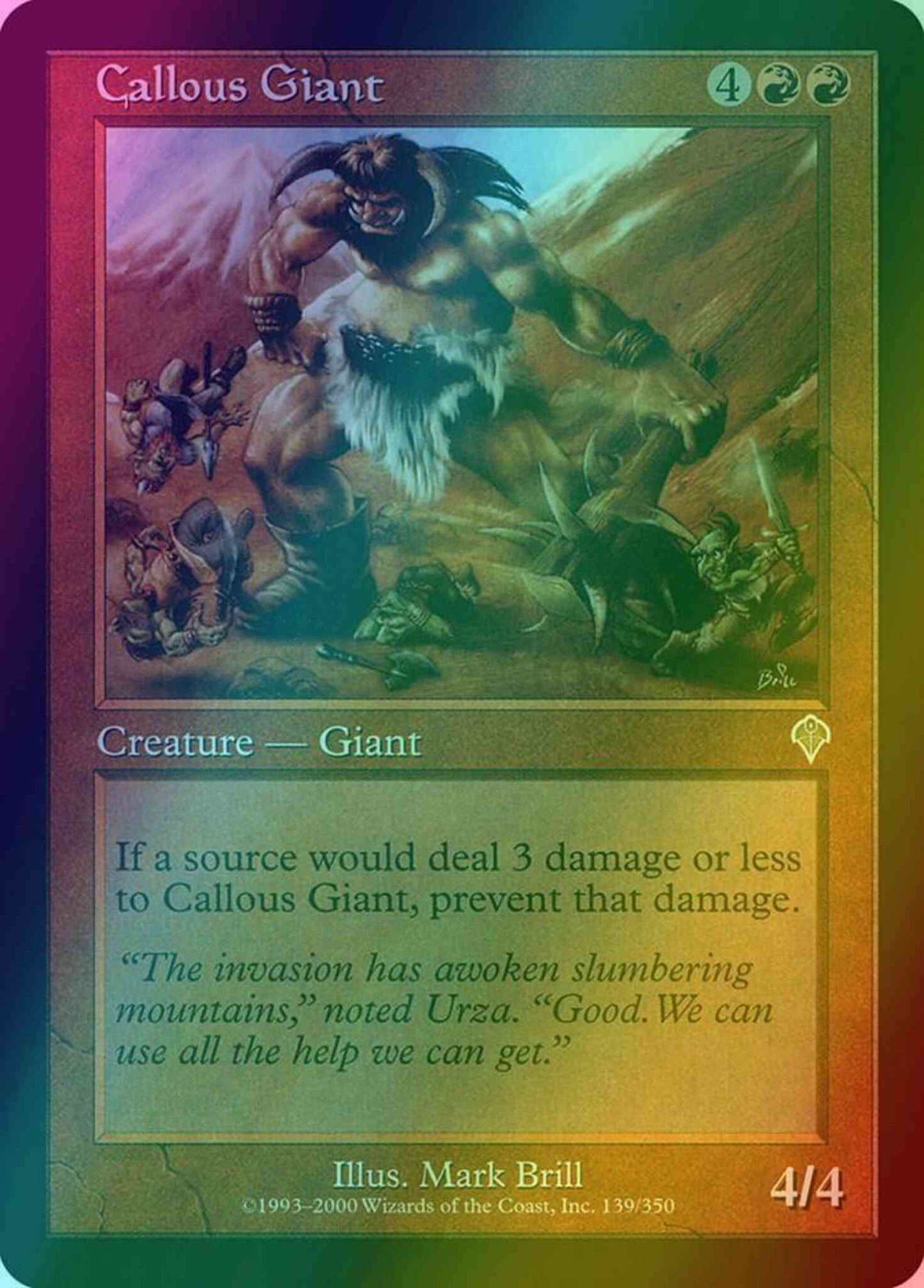 Callous Giant [139] [Invasion] [Foil]