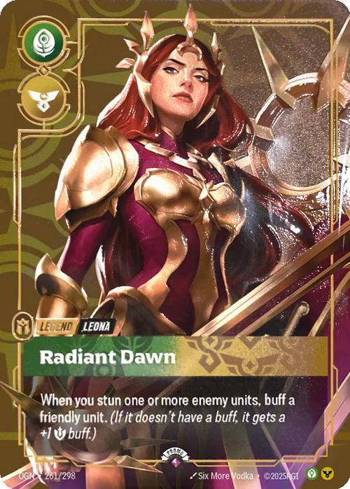 Radiant Dawn (Leona) (Metal) (Prize Wall) - 261/298 [Riftbound Organized Play Promotional Cards] [Non-Foil]