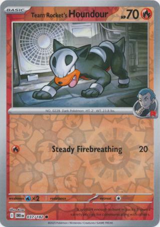 Team Rocket's Houndour - 037/182 - Common [sv10-037] [Reverse Holo]