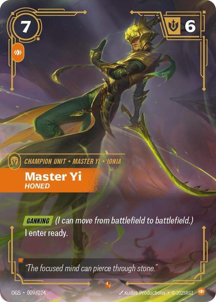 Master Yi - Honed - 009/024 [Origins: Proving Grounds] [Non-Foil]