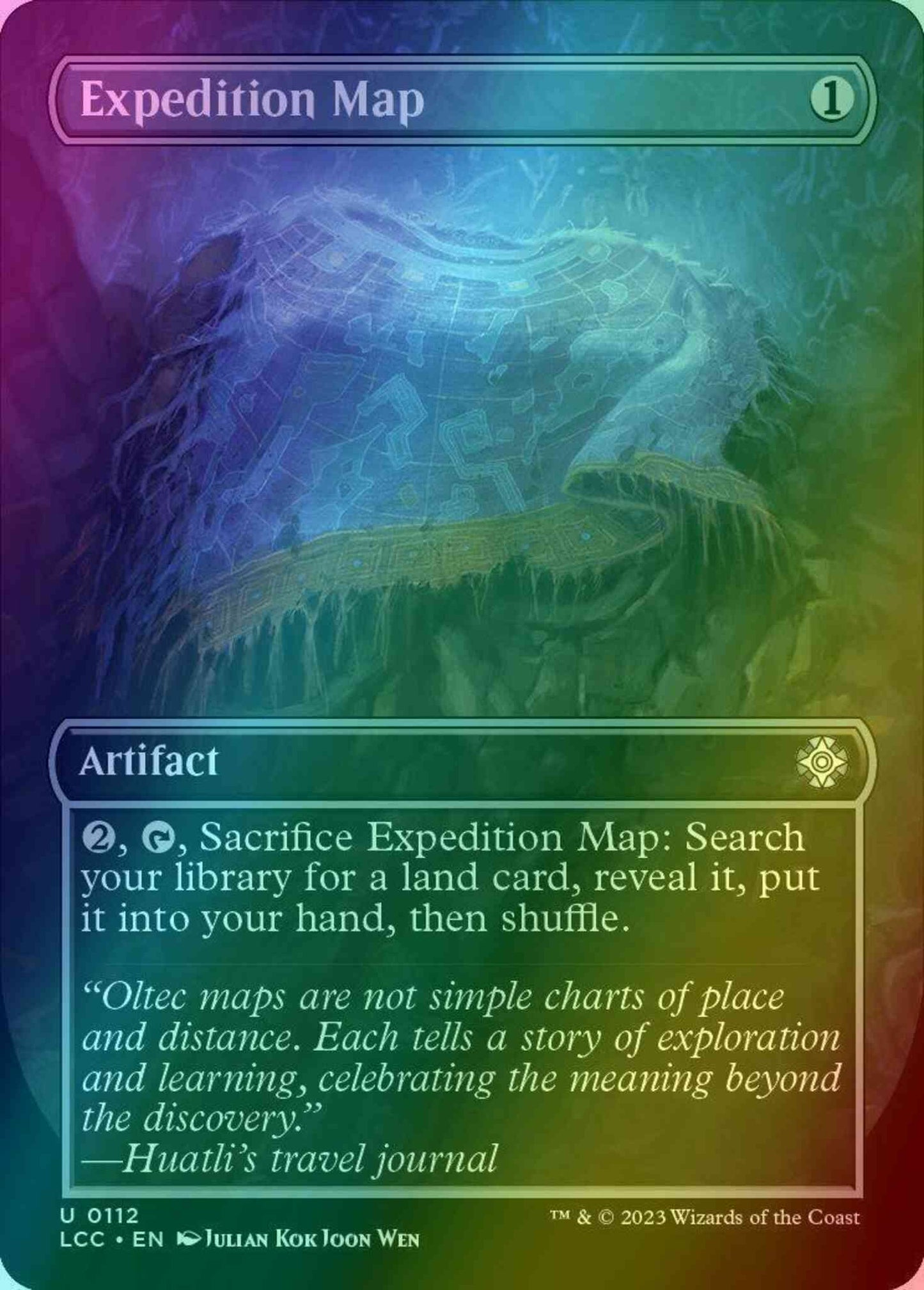 Expedition Map [112] [Borderless] [The Lost Caverns of Ixalan: Commander] [Foil]