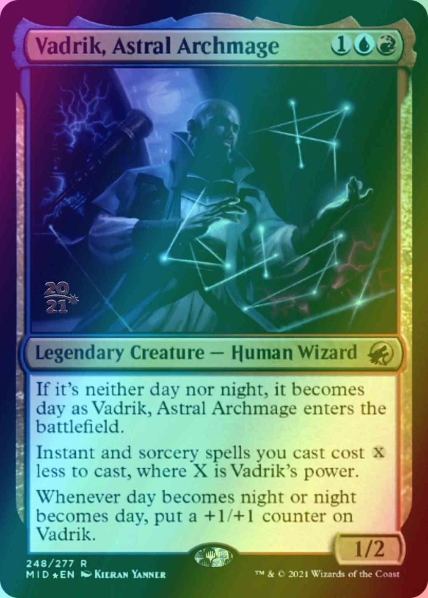 Vadrik, Astral Archmage [Prerelease] [248s] [Innistrad: Midnight Hunt Promos] [Foil]