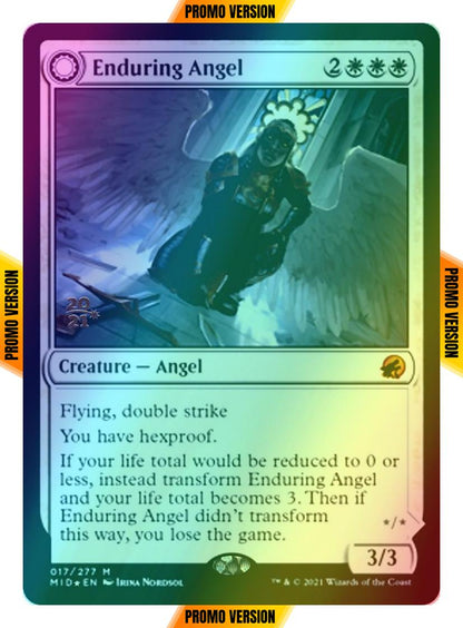 Enduring Angel // Angelic Enforcer [Prerelease] [17s] [Innistrad: Midnight Hunt Promos] [Foil]