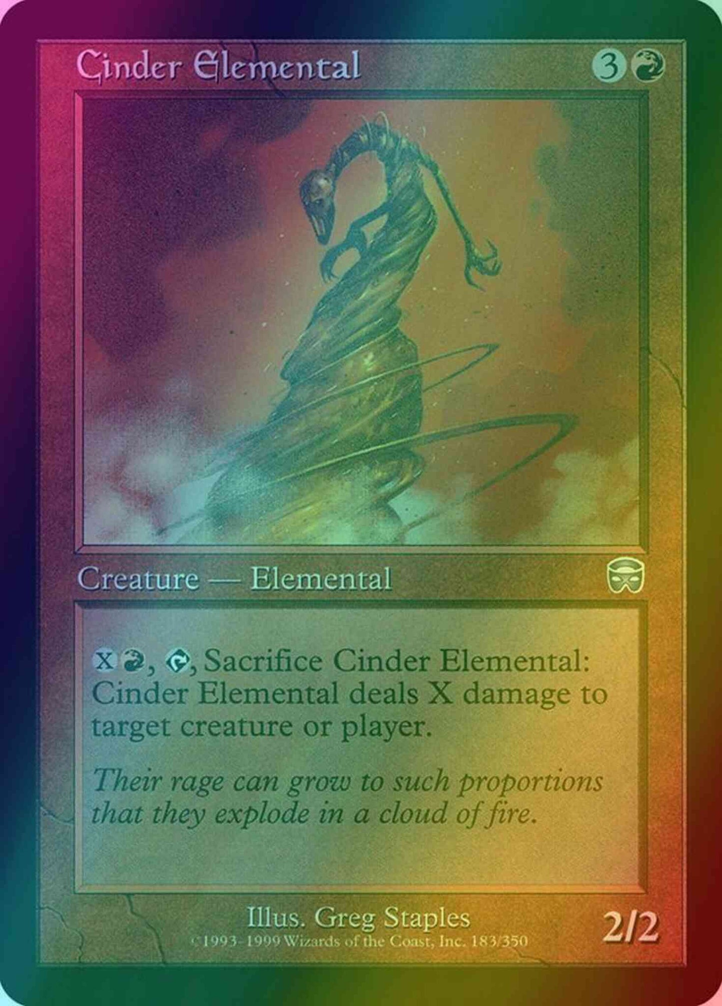 Cinder Elemental [183] [Mercadian Masques] [Foil]