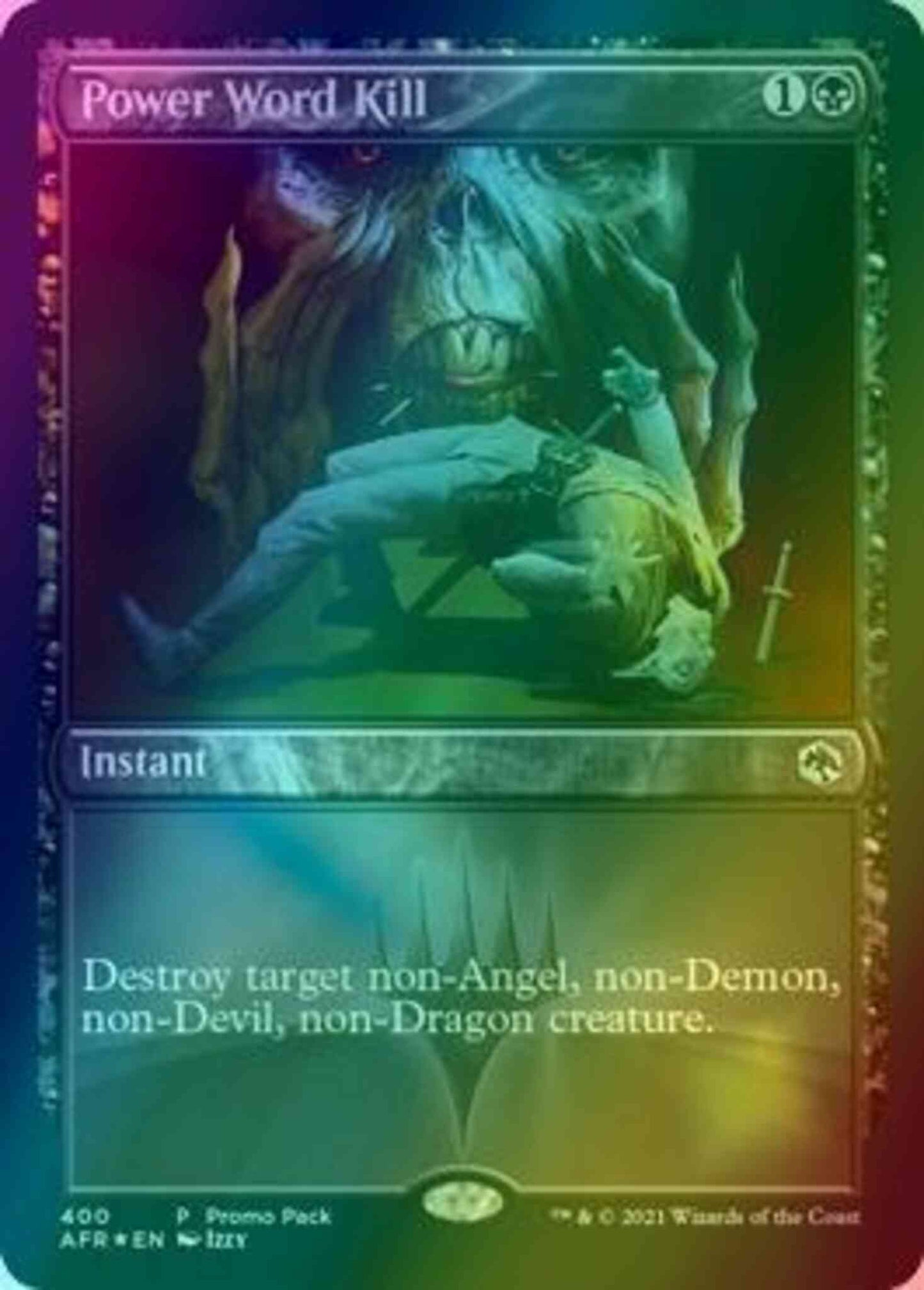 Power Word Kill [400] [Dark Frame Promo Pack] [Adventures in the Forgotten Realms] [Foil]