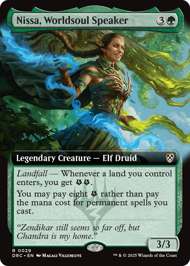 Nissa, Worldsoul Speaker [29] [Extended Art] [Aetherdrift: Commander] [Non-Foil]