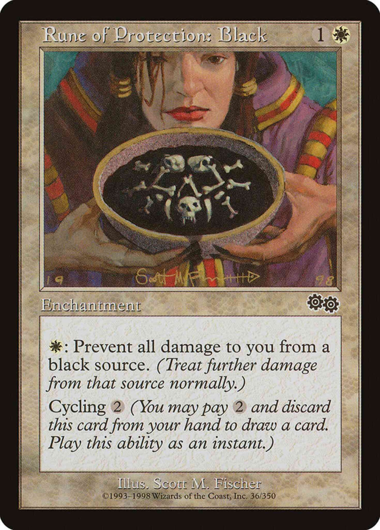 Rune of Protection: Black [36] [Urza's Saga] [Non-Foil]