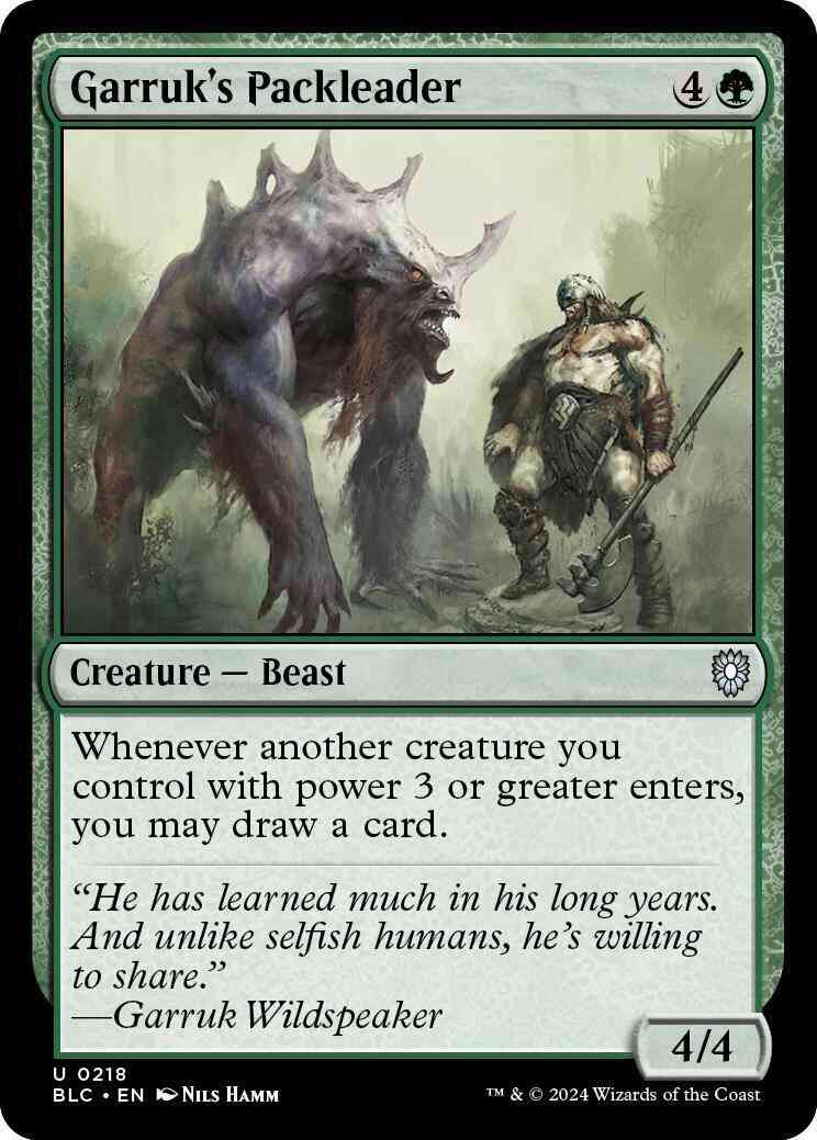 Garruk's Packleader [218] [Bloomburrow: Commander] [Non-Foil]