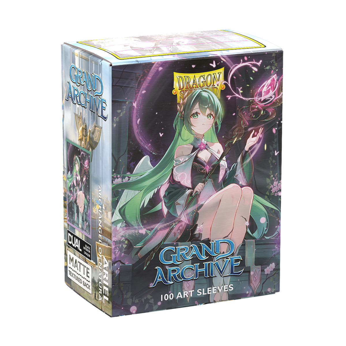 Dragon Shield Grand Archive Matte Art Sleeves - Standard Size - 100ct - Ariel, Archangel of Natura