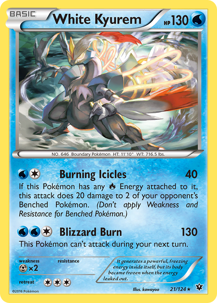 White Kyurem - Deck Exclusive - 21/124 - Rare Holo [xy10-21] [Non-Holo]