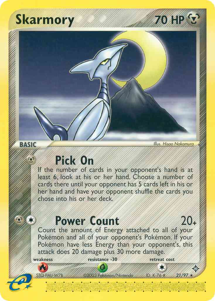 Skarmory - 21/97 - Rare [ex3-21] [Reverse Holo]