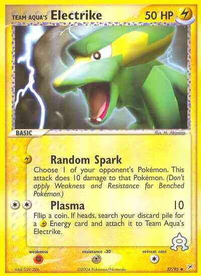 Team Aqua's Electrike - 27/95 - Uncommon [ex4-27] [Reverse Holo]