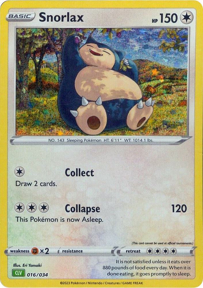 Snorlax - 016/034 - Promo - CLV [tcgc-CLV016] [Holo]