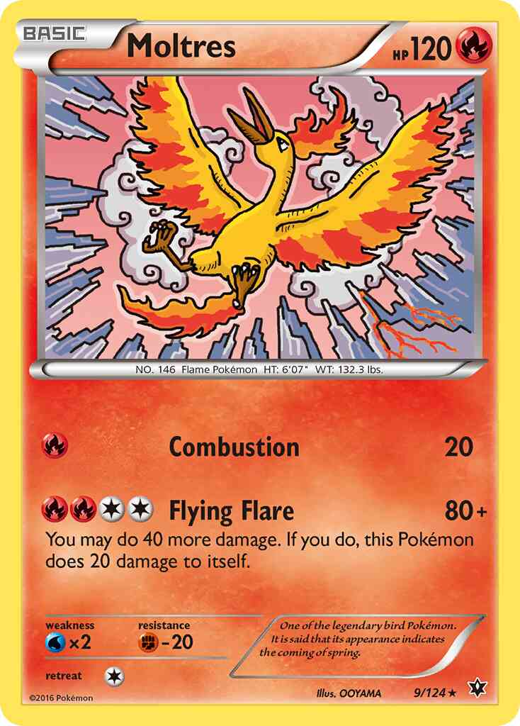 Moltres - 9/124 - Rare [xy10-9] [Non-Holo]