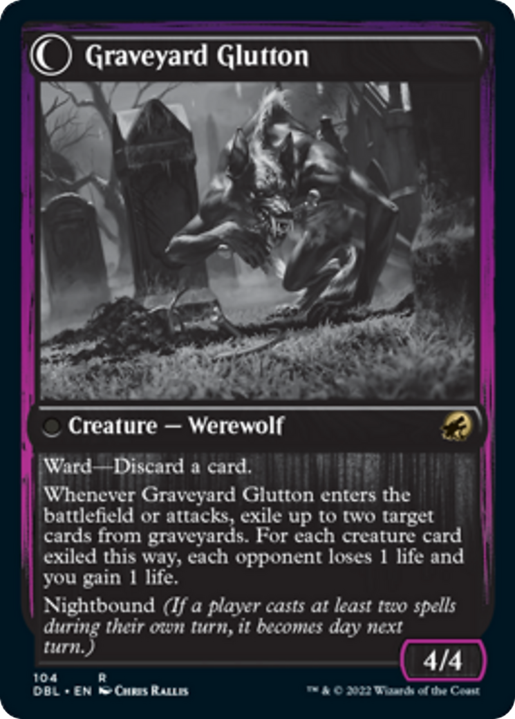 Graveyard Trespasser // Graveyard Glutton [104] [Innistrad: Double Feature] [Non-Foil]