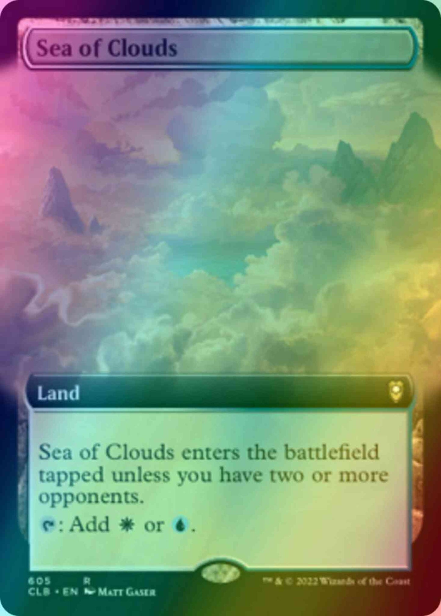 Sea of Clouds [605] [Extended Art] [Commander Legends: Battle for Baldur's Gate] [Foil]