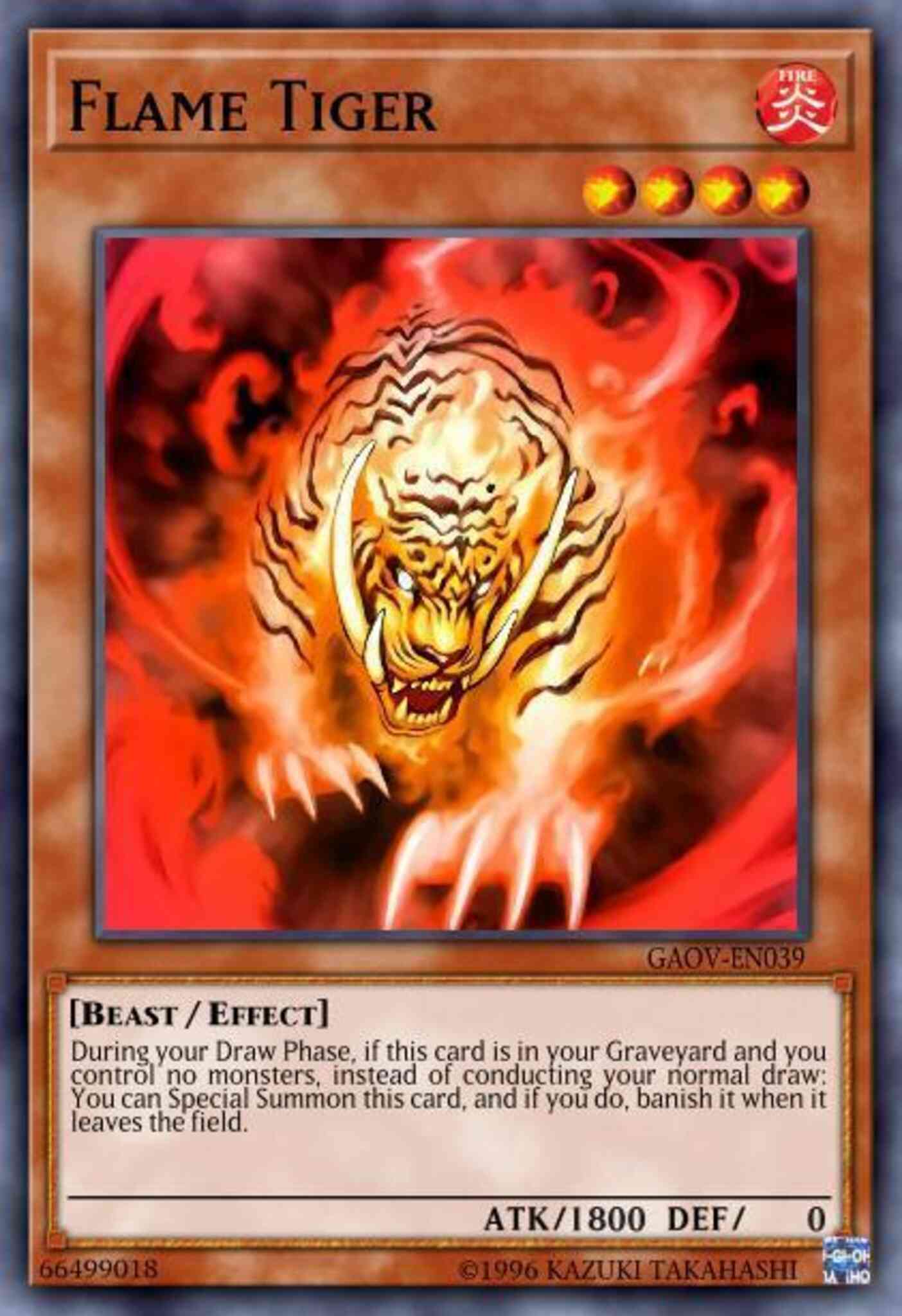 Flame Tiger - SDOK-EN019 - Common - 1st Edition
