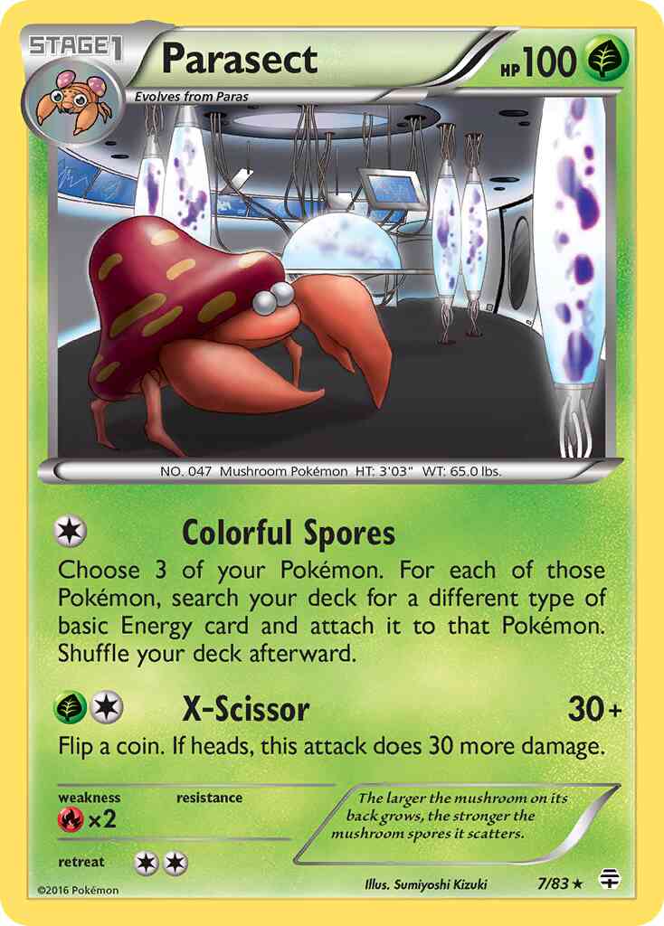 Parasect - 7/83 - Rare [g1-7] [Non-Holo]