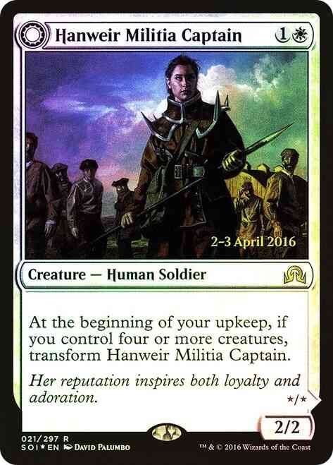 Hanweir Militia Captain // Westvale Cult Leader [21s] [Shadows over Innistrad Promos] [Foil]