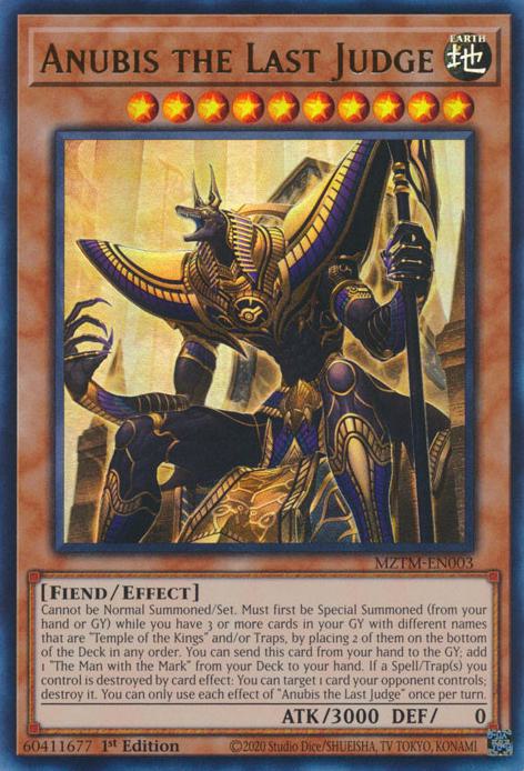 Anubis the Last Judge - MZTM-EN003 - Ultra Rare - 1st Edition