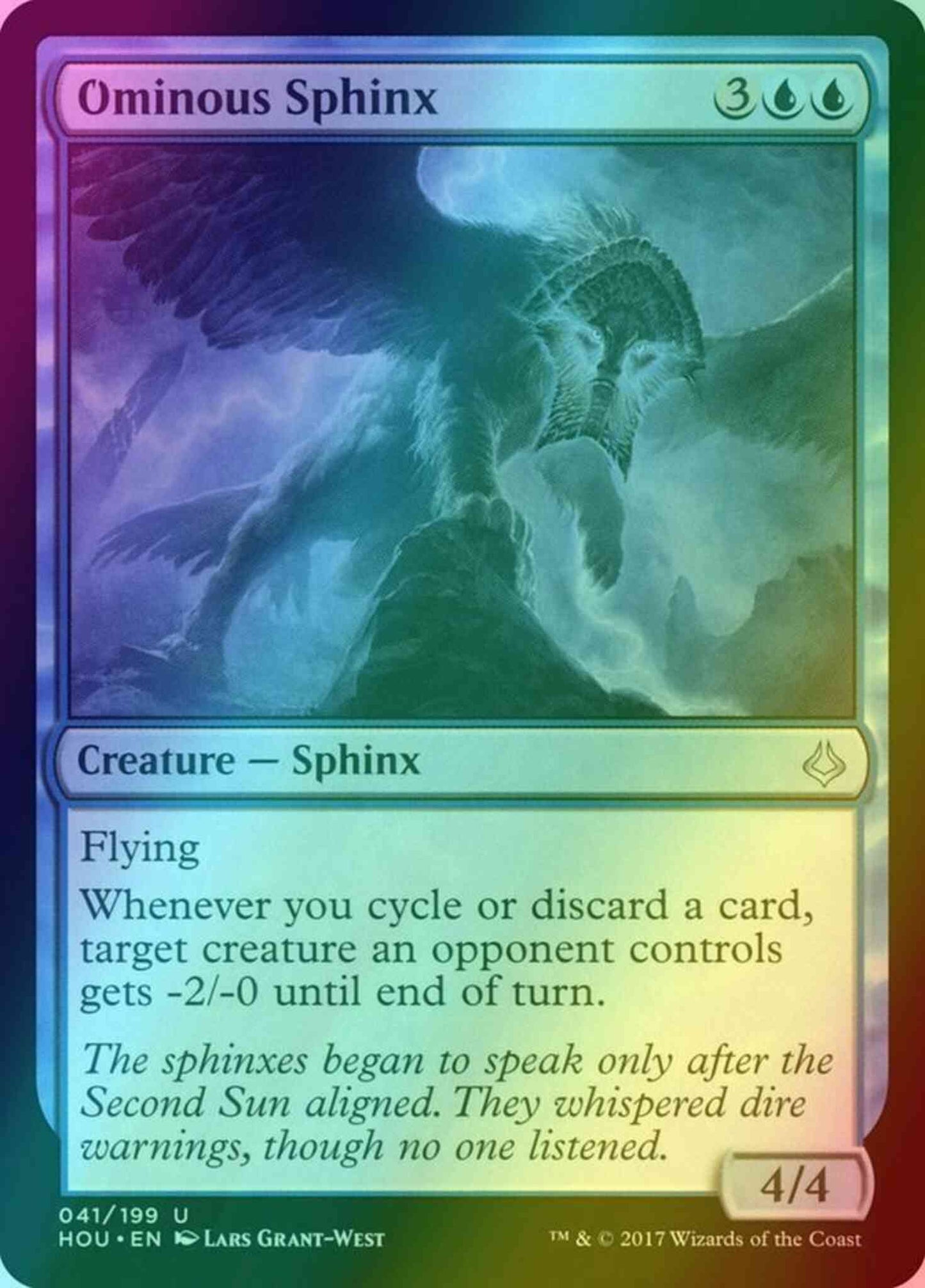 Ominous Sphinx [41] [Hour of Devastation] [Foil]
