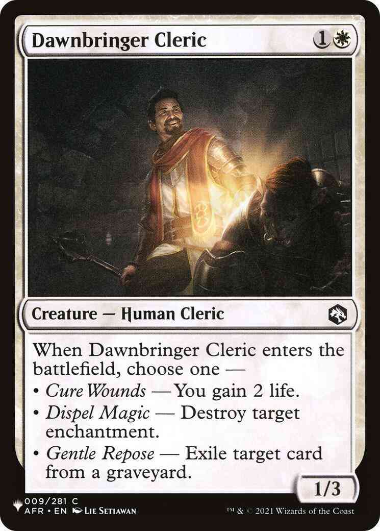 Dawnbringer Cleric [AFR-9] [The List] [Non-Foil]