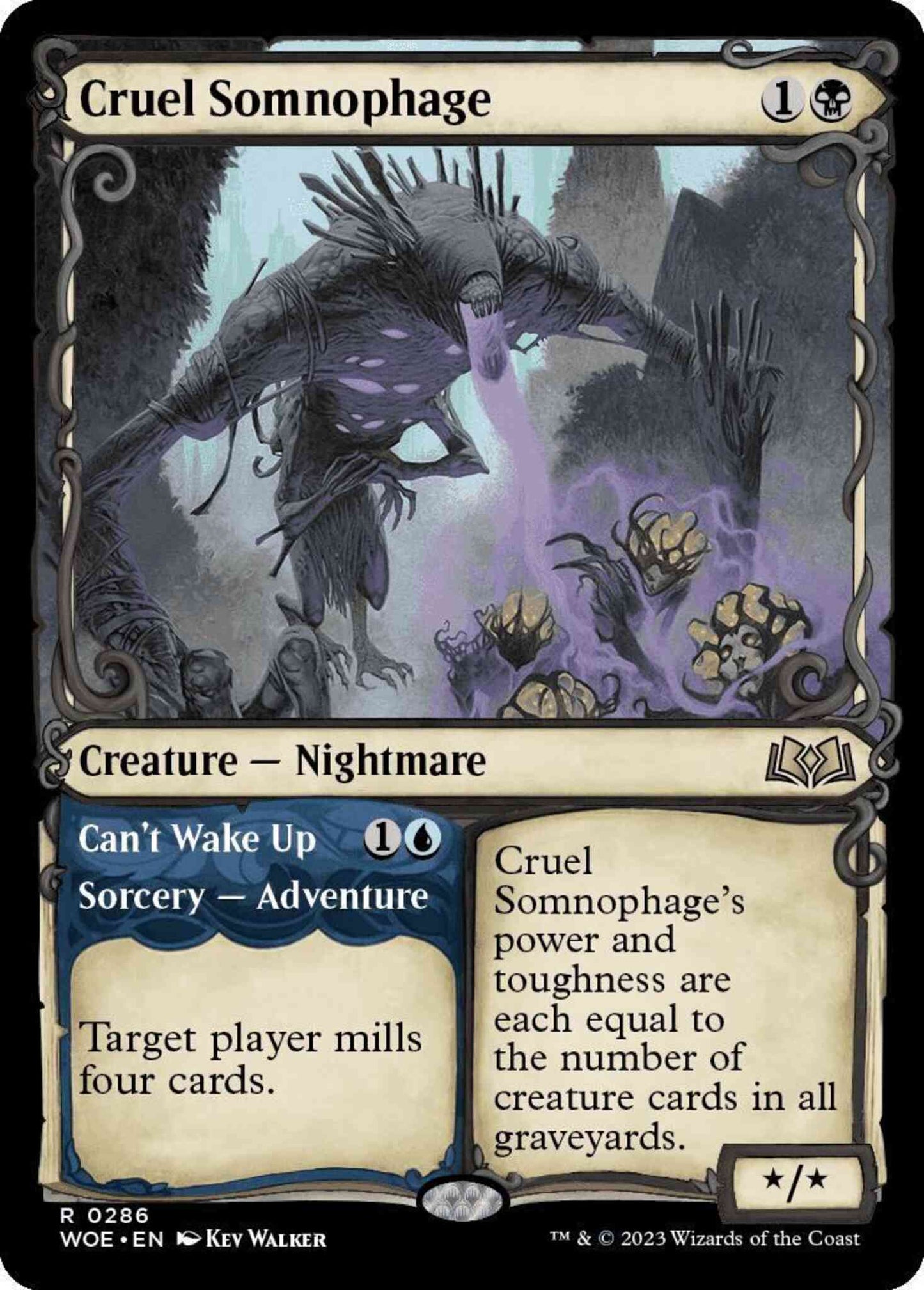 Cruel Somnophage // Can't Wake Up [286] [Adventure Showcase] [Wilds of Eldraine] [Non-Foil]