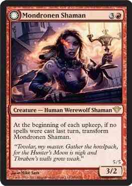Mondronen Shaman // Tovolar's Magehunter [98] [Dark Ascension] [Non-Foil]