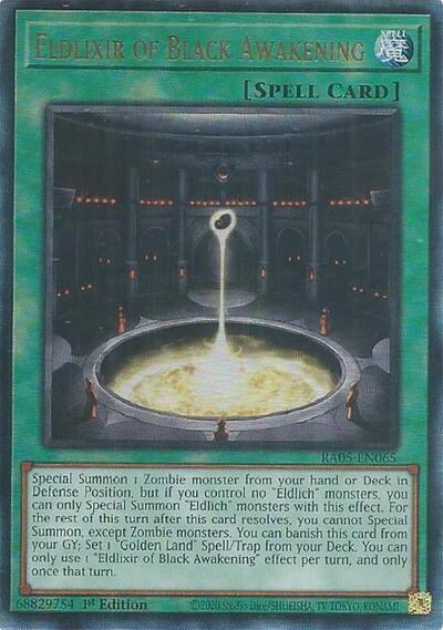 Eldlixir of Black Awakening - RA05-EN065 - Ultimate Rare - 1st Edition