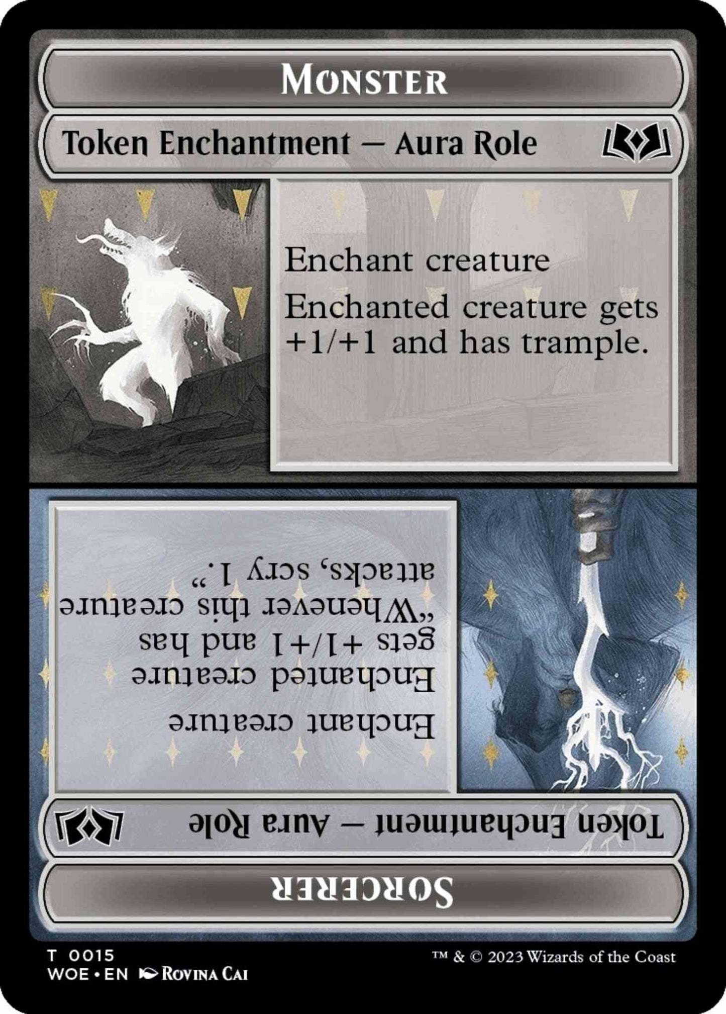 Monster Token // Sorcerer Token (15) // Royal Token // Young Hero Token (16) [Wilds of Eldraine: Tokens] [Non-Foil]