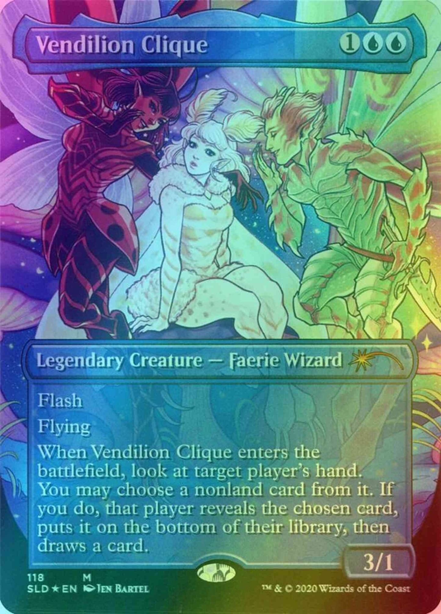 Vendilion Clique [0118] [Borderless] [Faerie Rad] [Secret Lair Drop] [Foil]