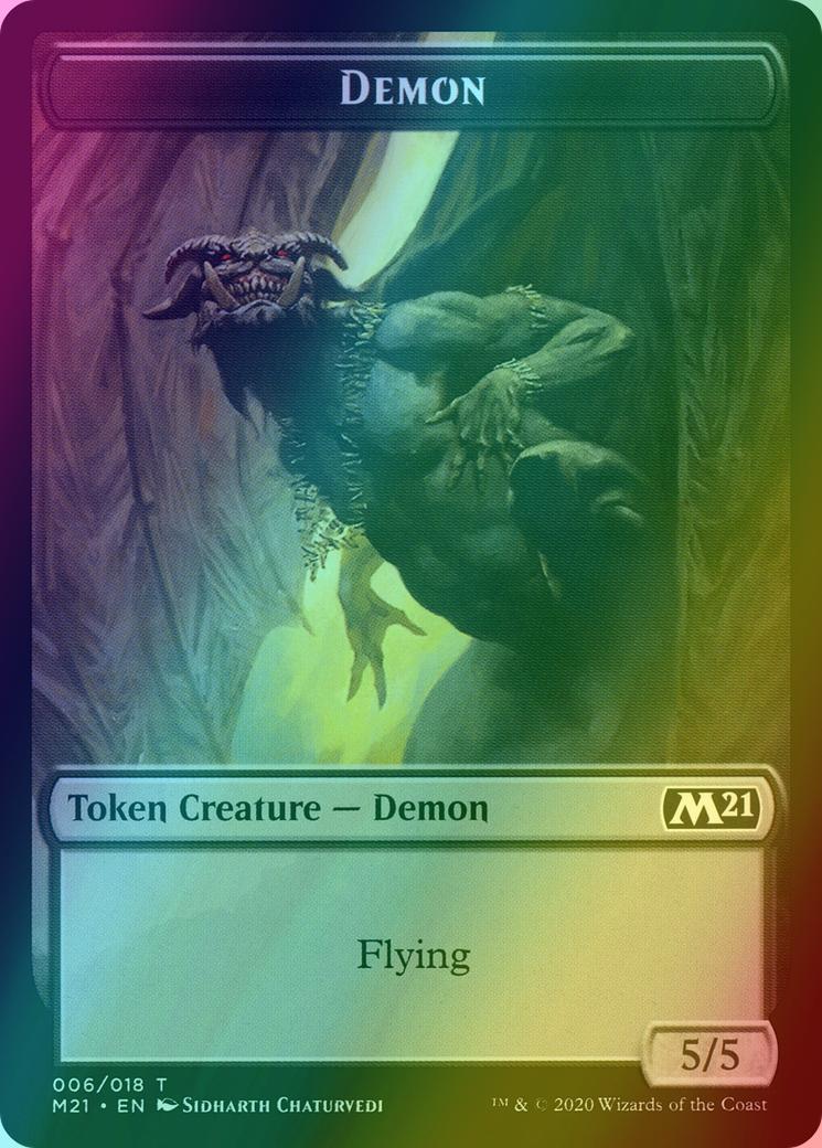 Angel Token (01) // Demon Token (06) [Core Set 2021 Tokens] [Foil]