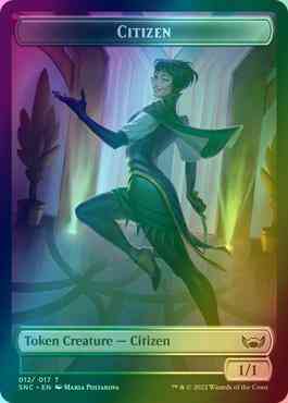 Citizen Token (12) // Devil Token (08) [Streets of New Capenna: Tokens] [Foil]