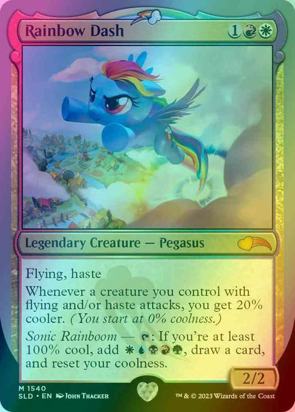 rainbow dash mtg card [1540] [Ponies: The Galloping 2] [Secret Lair Drop] [Foil] – Face to Face Games The Rainbow Dash Squaroe MTGNexus - Prowling Cutthroat Packing:Box Strategy Card Battle