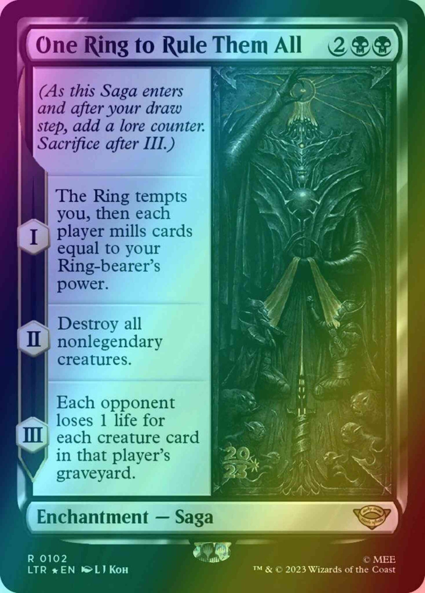 One Ring to Rule Them All [102s] [Prerelease] [The Lord of the Rings: Tales of Middle-earth: Promos] [Foil]