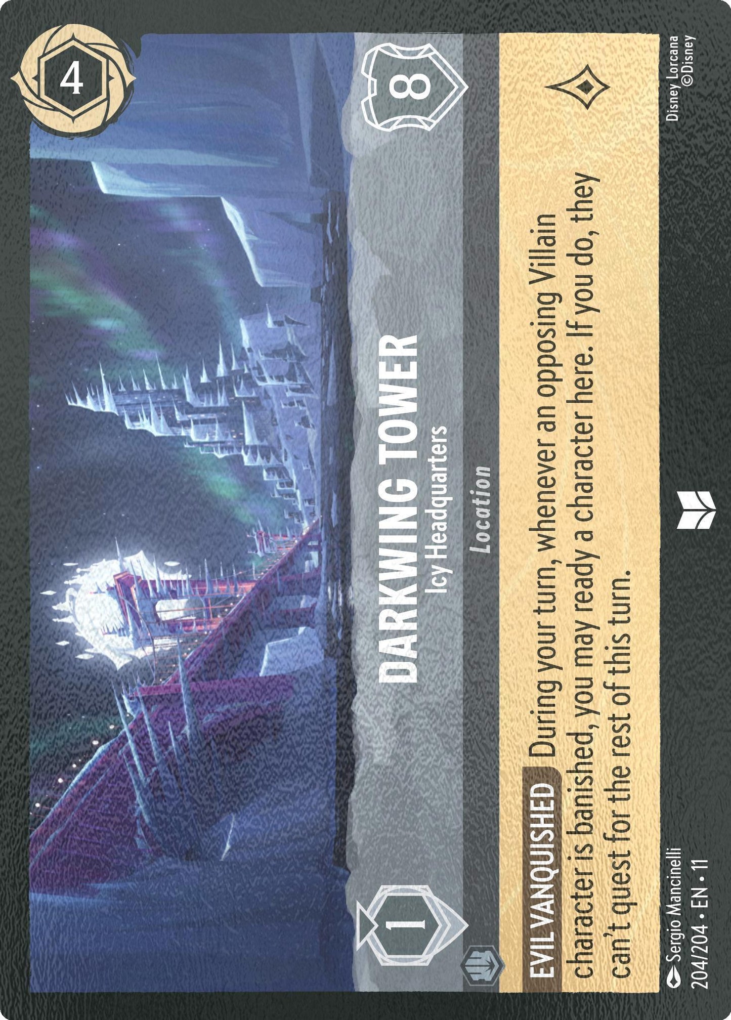 Darkwing Tower - Icy Headquarters - 204/204 [Winterspell] [Cold Foil]