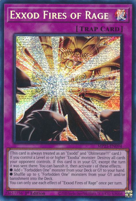 Exxod Fires of Rage - MP25-EN094 - Prismatic Secret Rare - 1st Edition