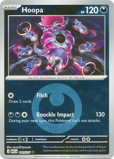 Hoopa - Energy Symbol Pattern - 141/217 - Rare [me025-141] [Reverse Holo]