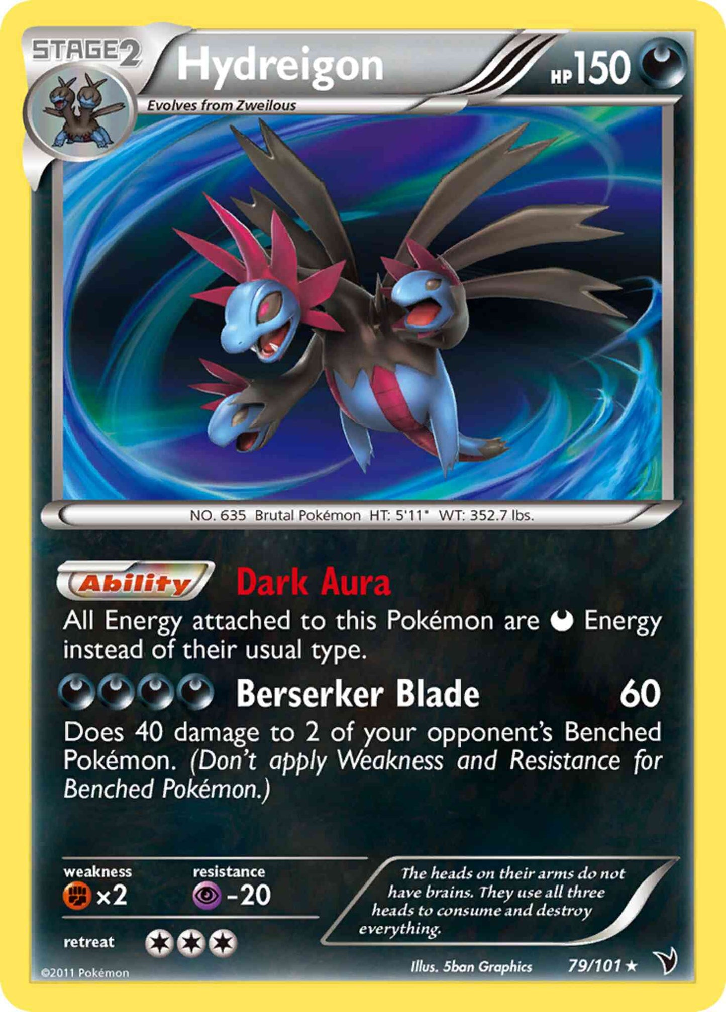 Hydreigon - 79/101 - Rare Holo [bw3-79] [Reverse Holo]
