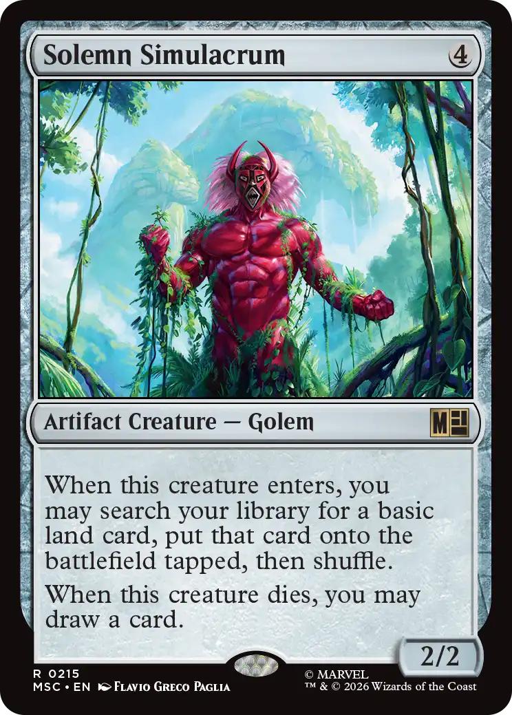 Solemn Simulacrum [215] [Marvel Super Heroes: Commander] [Non-Foil]