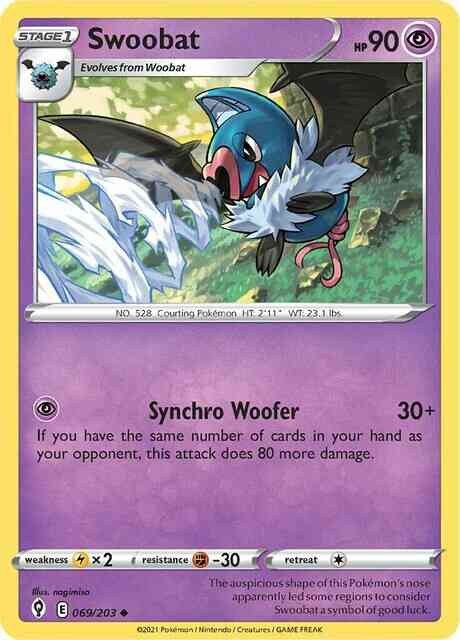 Swoobat - 069/203 - Uncommon [swsh7-069] [Non-Holo]