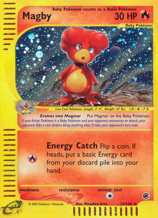 Magby - 17/165 - Rare [ecard1-17] [Holo]