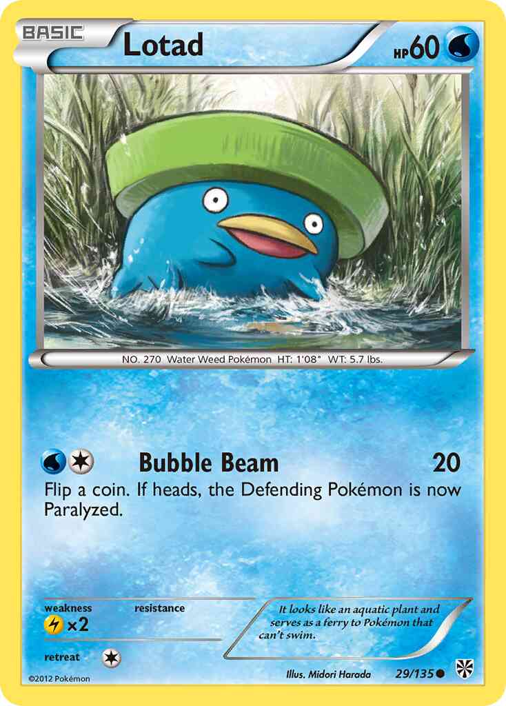 Lotad - 29/135 - Common [bw8-29] [Reverse Holo]