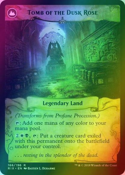 Profane Procession // Tomb of the Dusk Rose [166s] [Rivals of Ixalan Promos] [Foil]