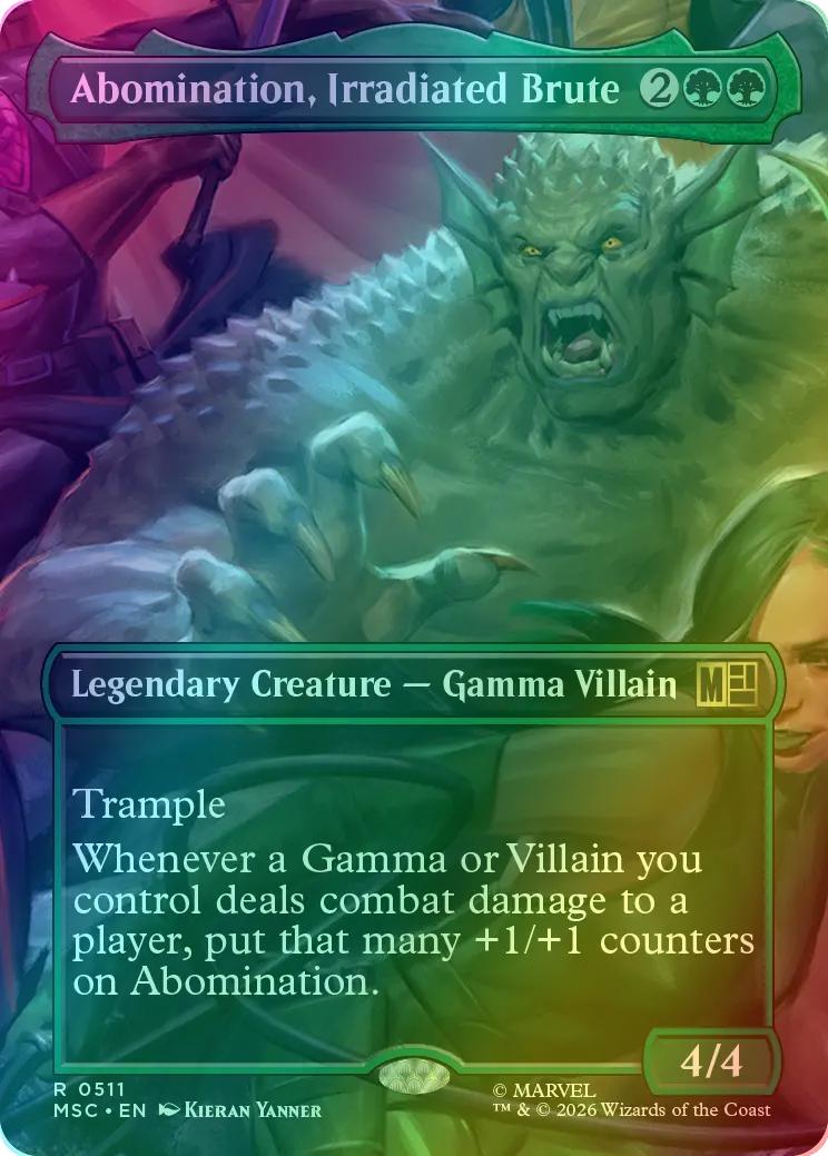 Abomination, Irradiated Brute [511] [Borderless] [Scene] [Marvel Super Heroes: Commander] [Foil]