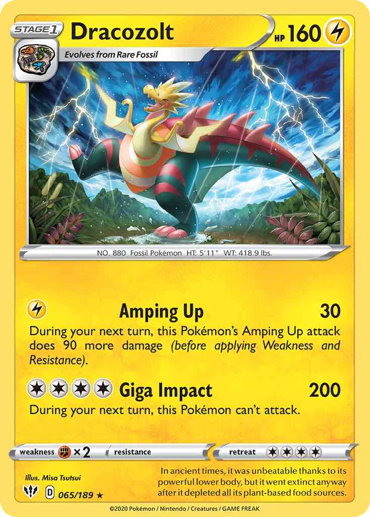 Dracozolt - 065/189 - Rare [swsh3-065] [Non-Holo]