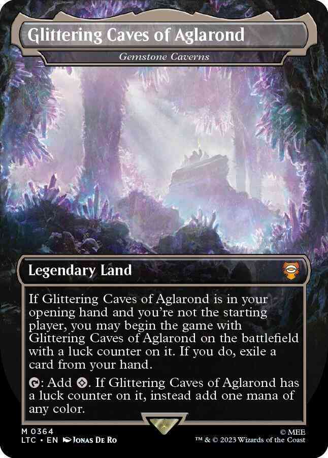 Glittering Caves of Aglarond - Gemstone Caverns [364] [Borderless] [Realms and Relics] [The Lord of the Rings: Tales of Middle-earth: Commander] [Non-Foil]