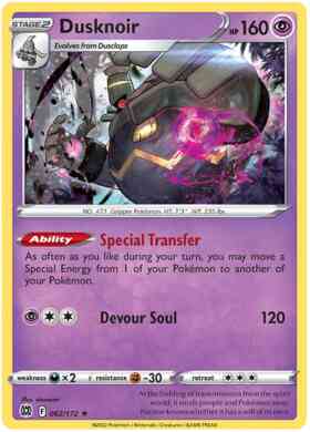 Dusknoir - 062/172 - Rare Holo [swsh9-062] [Holo]