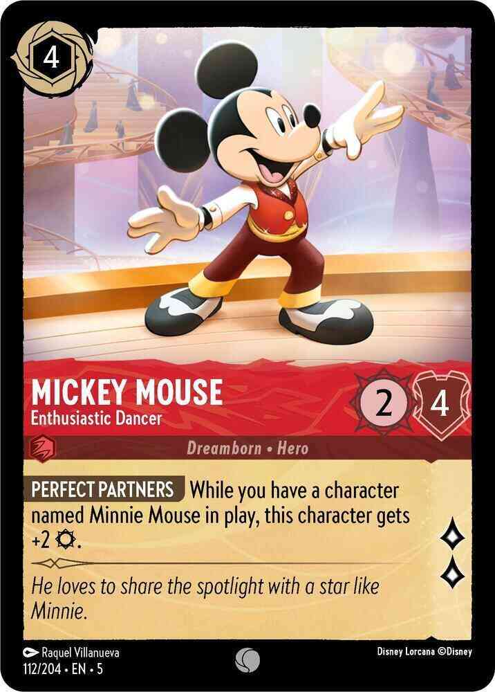 Mickey Mouse - Enthusiastic Dancer - 112/204 [Shimmering Skies] [Non-Foil]